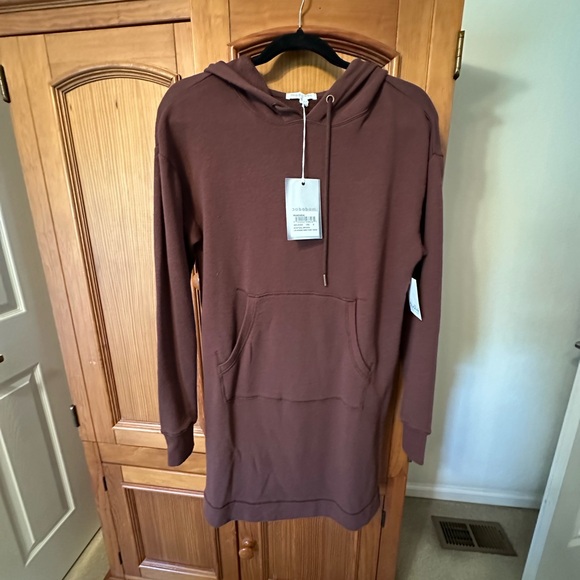 Women’s Brown Hoodie Tunic Sweater